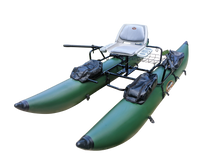 Charger l&#39;image dans la visionneuse de la galerie, STALKER Mad Boats® GUNNISON River Raft™ - Elevated Single Seat TakeDown Inflatable Lightweight Fishing Boat with Outboard Motor Plate
